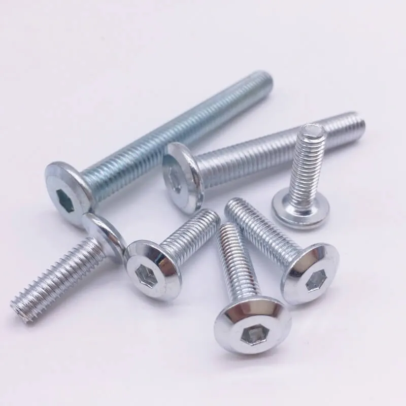 M6 M8 Galvanized Steel Furniture Connector Bolts Hex FLAT HEAD Allen Screws 