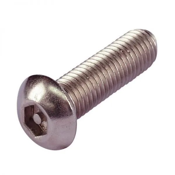 hex button screws pin in head