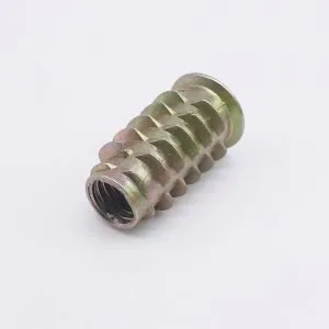 M6 M8 M10 Stainless Steel Furniture Nut Hex Flat Head Screw Threaded Wood  Insert