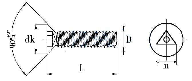 Triangle screws drawing