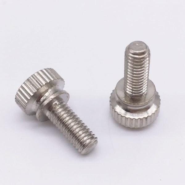 Thumb Screws Round Head Knurling Twist Screw Hand Tighten Screws Brass Nickel Plating