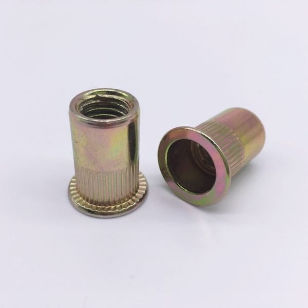 Rivet Nuts Threaded Inserts Blind Nuts Nutserts Rivnut Flat Head M3 M4 M5 M6 M8 M10 M12 Color Zinc