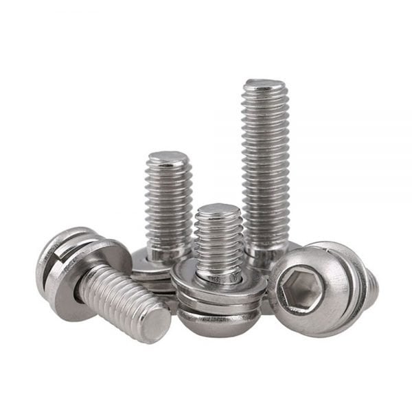 Bolts Hex Head with Spring and Flat Washers Combination - WKOOA