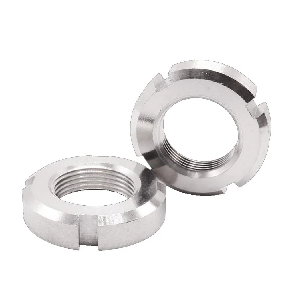 3pcs M30x1.5mm 304 Stainless Steel Slotted Round Castle Nut for Hook Spanner 