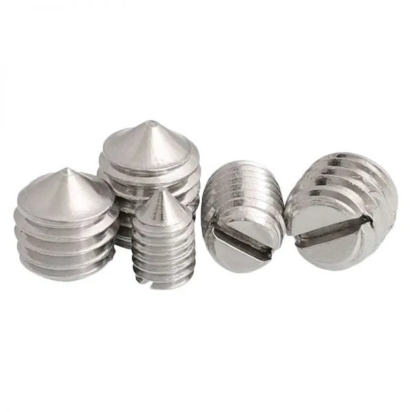 Stainless Slotted Set Screws With Cone Point