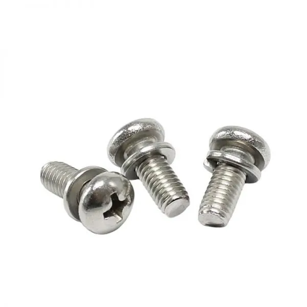 Machine Screws With Spring Washer Combine Pack of 100