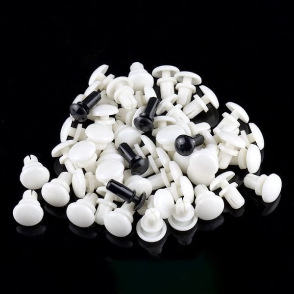 Nylon Plastic Rivets White and Black - Image 3