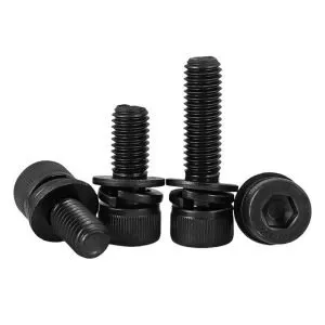 Black SEMS Screws Hex Socket Cap Screws Alloy Steel