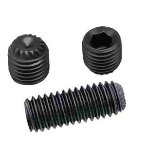 Knurling Set Screw DIN916K Cap Point Black 12.9