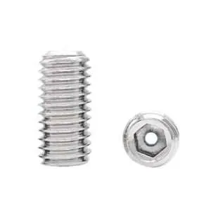 hollow set screws stainless flat point